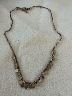 Delicate Gold-Tone Disc Charm Necklace - 21”